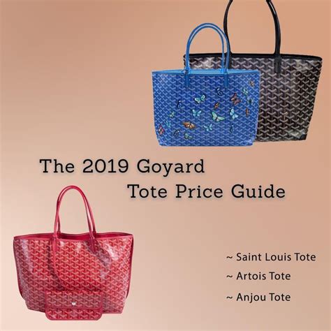 goyard tote prices|goyard tote price guide.